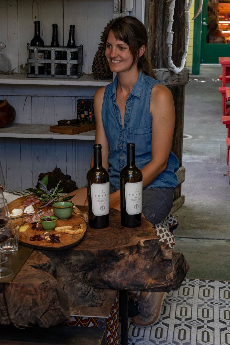 Alice Sutro tasting at Jimtown for Experience Alexander Valley