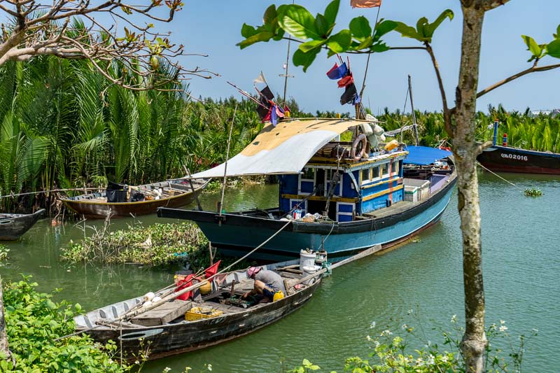 A boat on the Mekong Delta in Vietnam