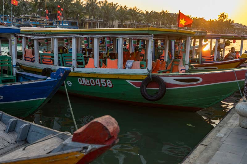 A party boat for tourists in Vietnam