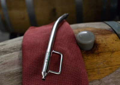 A thief on a barrel at taste of Alexander Valley