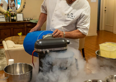Making ice cream at Simi wines in Alexander Valley