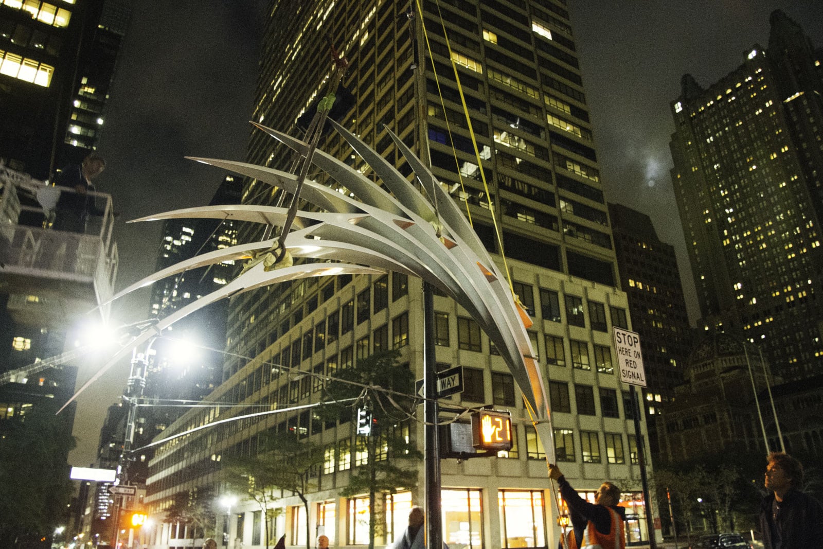 Installing Santiago Calatrava's sculpture S2